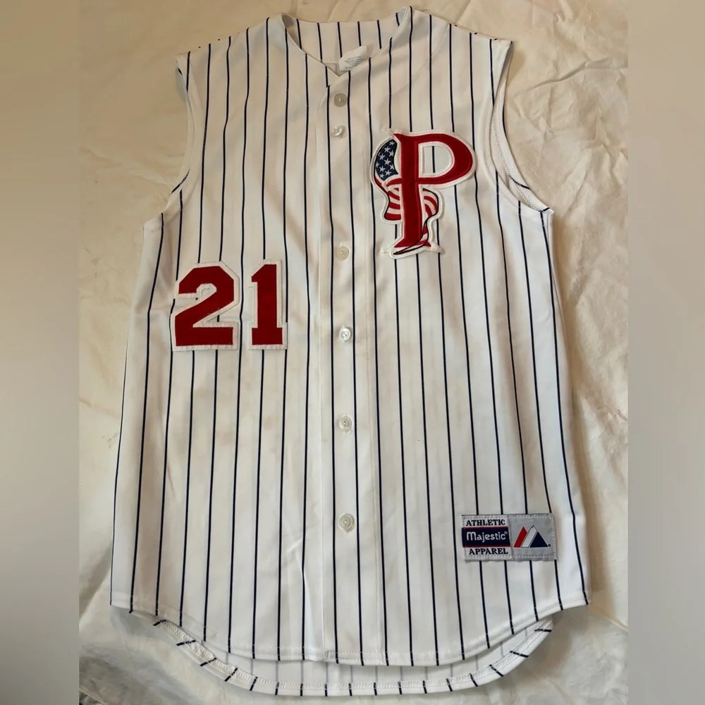 Authentic Majestic Apparel Sleeveless Jersey Mens Size Med Tank Top Baseball